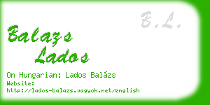 balazs lados business card